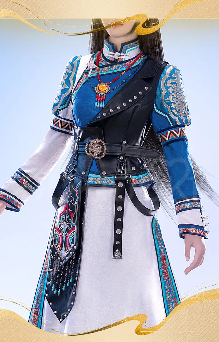 Heavy Frost Heroine Cosplay Costume Game Love and Deepspace DokiDoki-R Women Halloween Dress Heroine MC Blue Suit Sylus