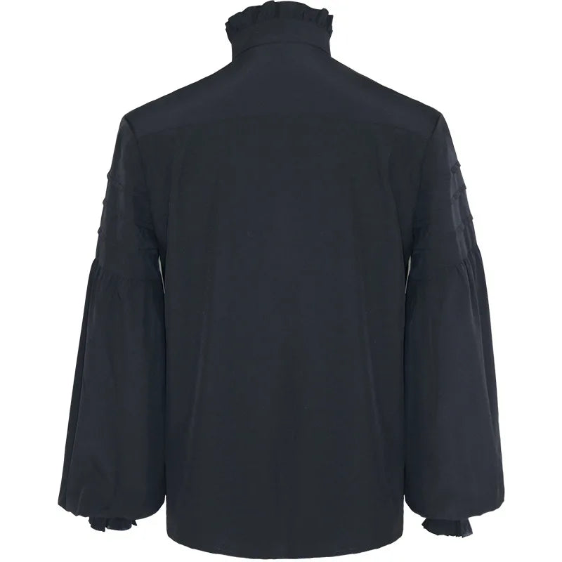 Men Medieval Vintage Prince Costume Pirate Cosplay Shirt Trench Renaissance Victorian Edwardian Men Viking Warrior Knight Outfit