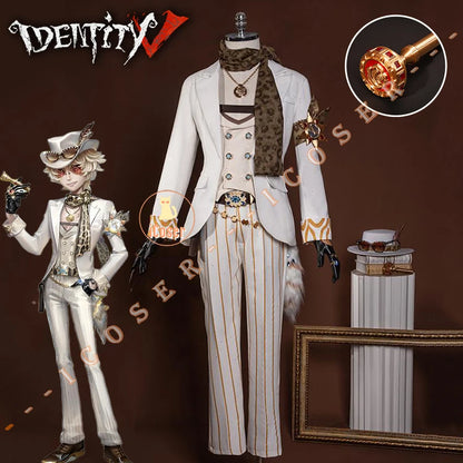 Identity V Prospector Cosplay Costume Wig Norton Campbell Uniform Gambler in The Spotlight Halloween for Women Men Carnival Prop