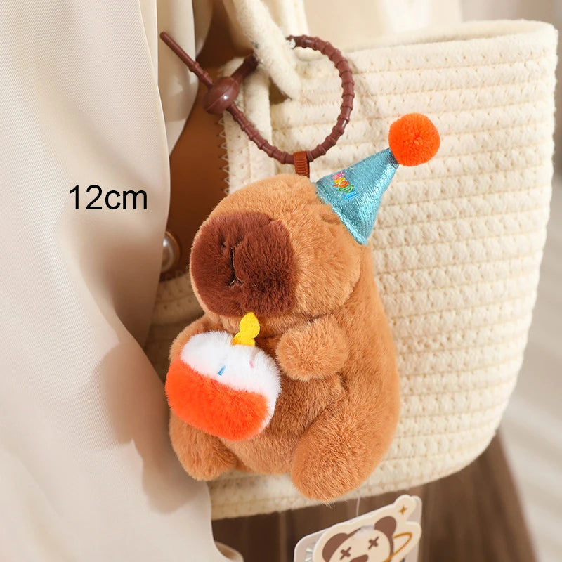 New Arrival Capybara Plushies Xmas Birthday Party Decor Capibara Soft Toys Cute Chips Bag Cake Capybara Stuffed Toy Kids Gift