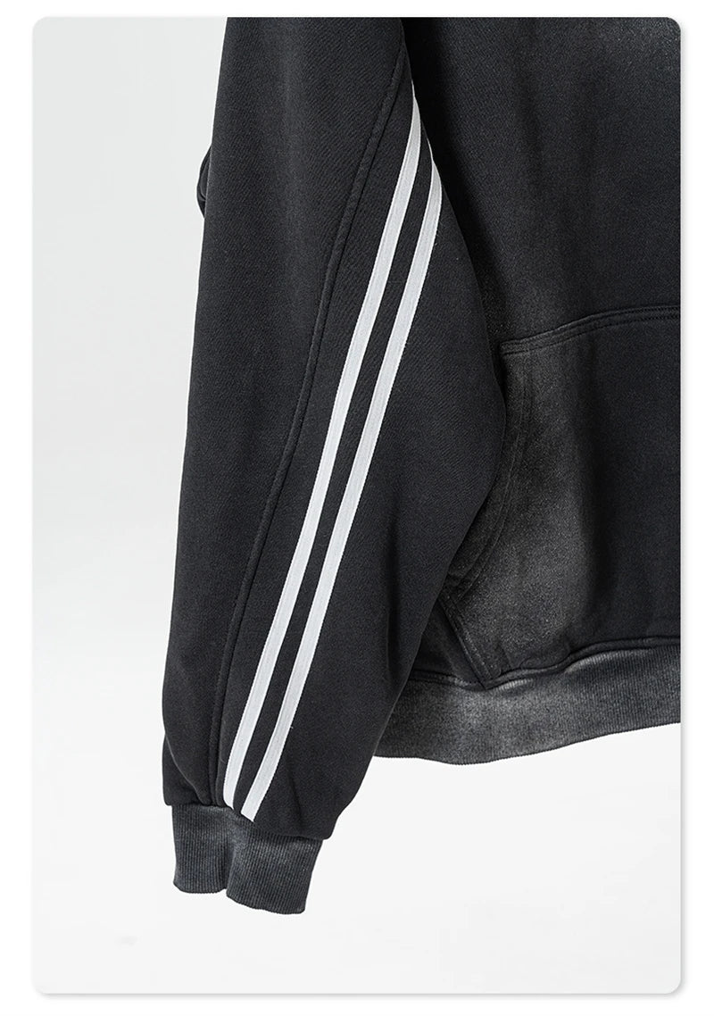 ZODF Retro 2024 Winter Men Zipper Fleece Hoodies Unisex Oversized Washed 360gsm Sport Knitted Hooded Coat HY0905