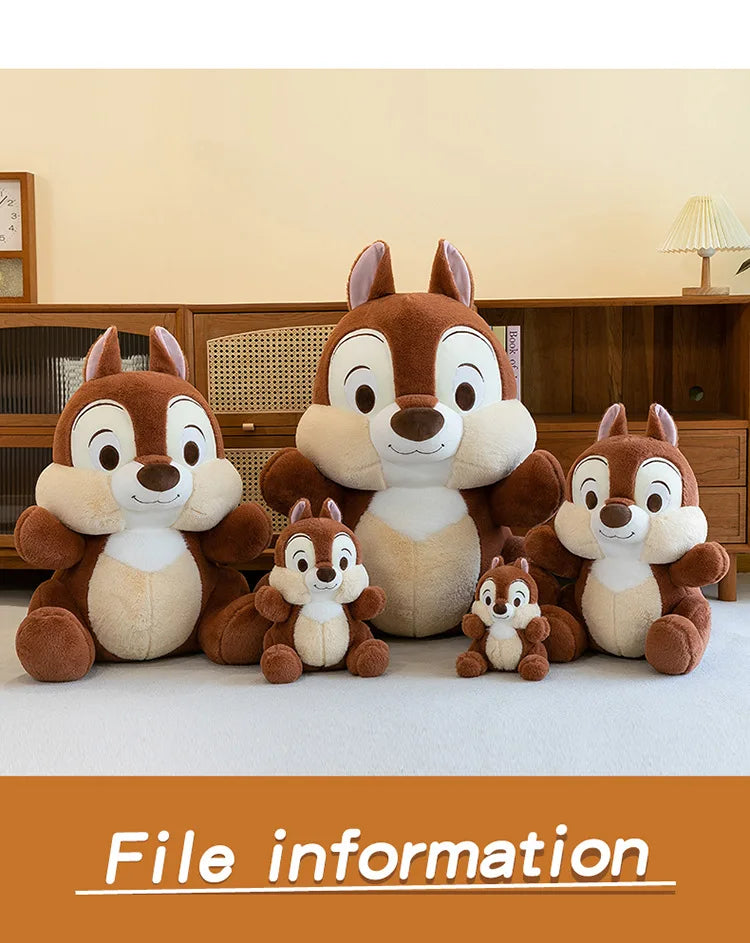 35/55/70cm Big Size Chip & Dale Disney Anime Plush Stuffed Doll Kawaii Room Decoration Plushies Pillow Ornaments Holiday Gifts