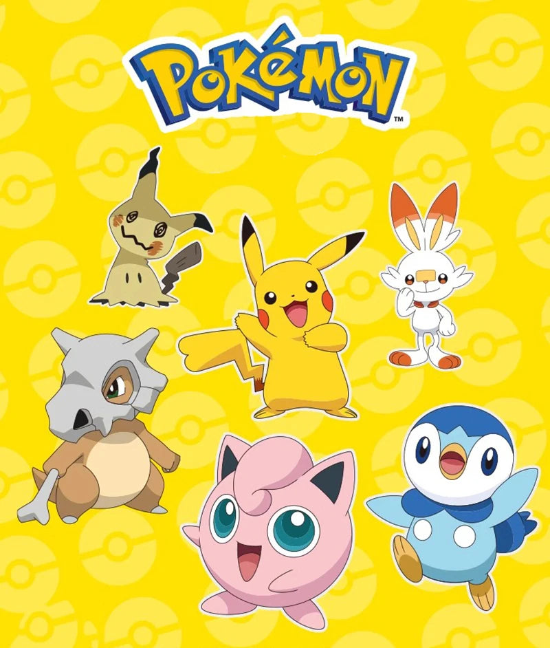 Original Pokemon Figure Pikachu Piplup Cubone Mimikyu Jigglypuff Cute Anime Ornament Pokeball Deforme Figurine Children Toy Gift