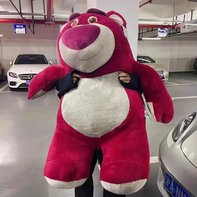 120cm Large Big Size Disney Lotso Cartoon Anime Plush Stuffed Doll Room Kawai Plushies Pillow Ornaments Children's Holiday Gifts