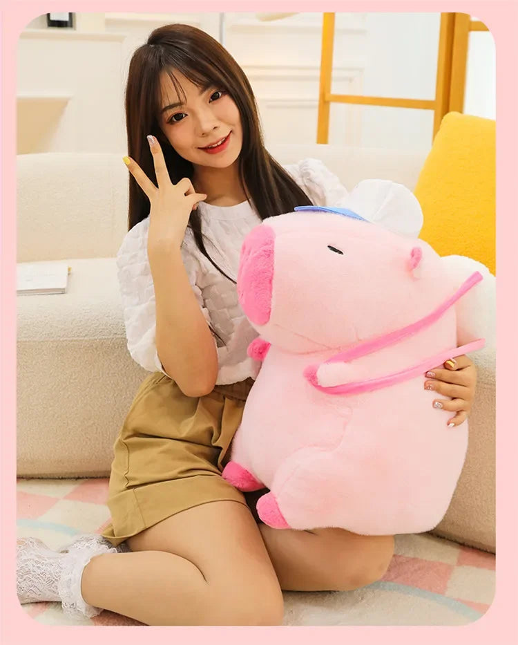 55cm Big Size Capybara Cartoon Anime Plush Stuffed Doll Room Plushies Pillow Kawaii Peluche Ornaments Children's Holiday Gifts