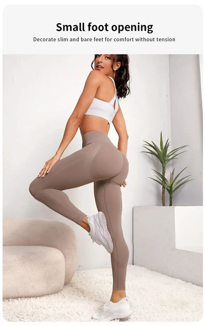 Women Seamless Hip Lifting High Waist Sports Leggings Push Up Yoga Fitness Gym Wear