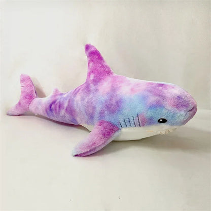 55-140cm Stuffed Lifelike Shark Plush Toy Stuffed Headed Shark Fierce Sea Animals Hug Throw Pillow Cushion for Boy Birthday
