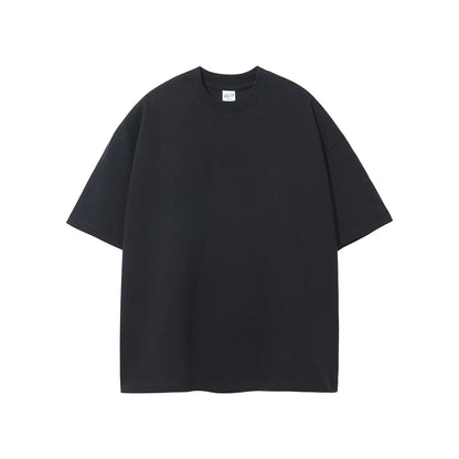 ZODF New 2025 Heavy Weight Summer Solid T Shirts For Men Unisex High Street Oversized 385gsm Cotton T-Shirt Streetwears HY0497