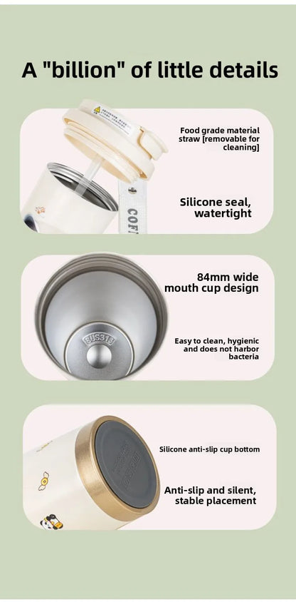 Disney Zootopia Coffee Mug Judy Nick 520ML 304 Stainless Insulated Cup Cartoon Thermos Cup Kids Student Water Cup Holiday Gift