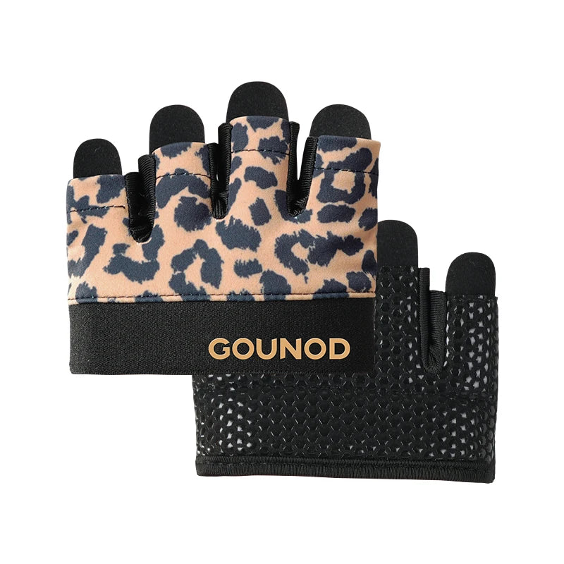 Men and Women Half Finger Cycling Gloves Breathable Anti-Slip Gym Fitness Training - YL-BK / M