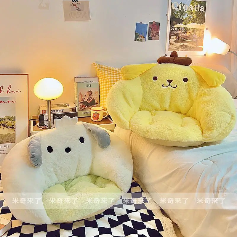 Comfortable Pochacco Sitting Cushion My Melody Kuromi Cartoon Seat Cushion Chair Japanese Style Back Cushion Sofa Bed