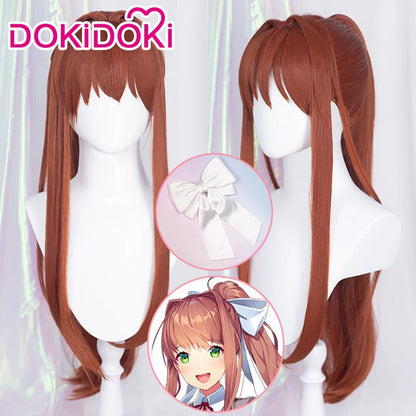 IN SOTCK Monika Cosplay Wig GAME Doki Doki Literature Club Cosplay DokiDoki Women Hair Literature Club Cosplay Monika Wigs