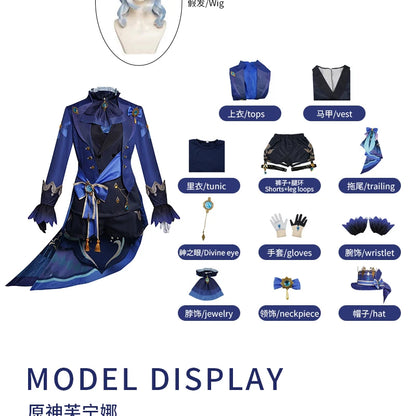 Genshin Impact Furina Cosplay Costume Set Polyester