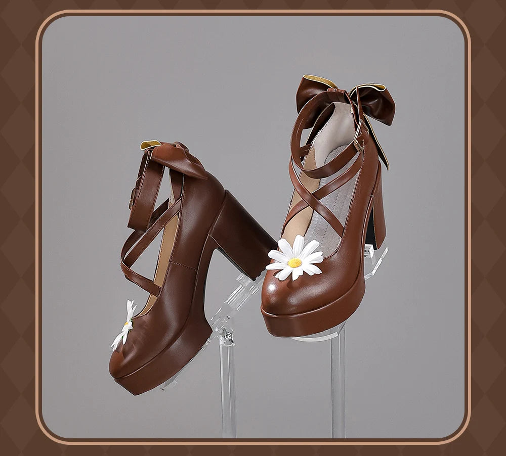 Wuthering Waves Chisa Korea Cafe Collaboration Cosplay Set Polyester