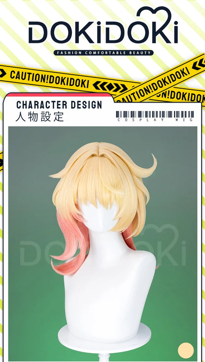 Emilie Wig Game Genshin Impact Cosplay Wig DokiDoki Perfumer Emilie Cosplay Glasses Necklace Women 45cm Short Hair Free Wig Cap