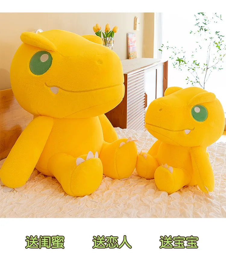 45/55/70cm Big Size Agumon Digimon Adventure Anime Plush Stuffed Doll Kawaii Decoration Plushies Children Pillow Holiday Gift