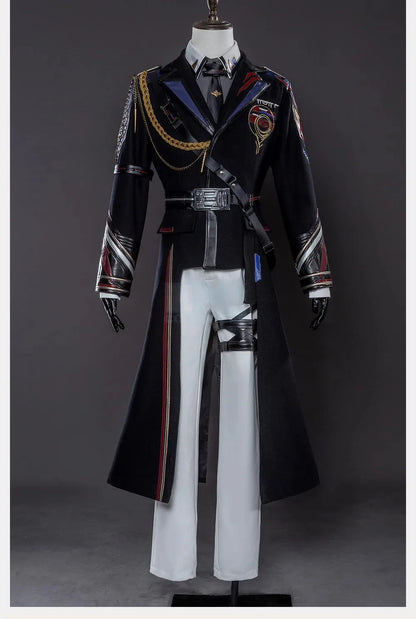 iCoser Love and Deepspace Caleb Cosplay Costume Wig Farspace Colonel Uniform Trench Hat Halloween Party Women Men Carnival Props