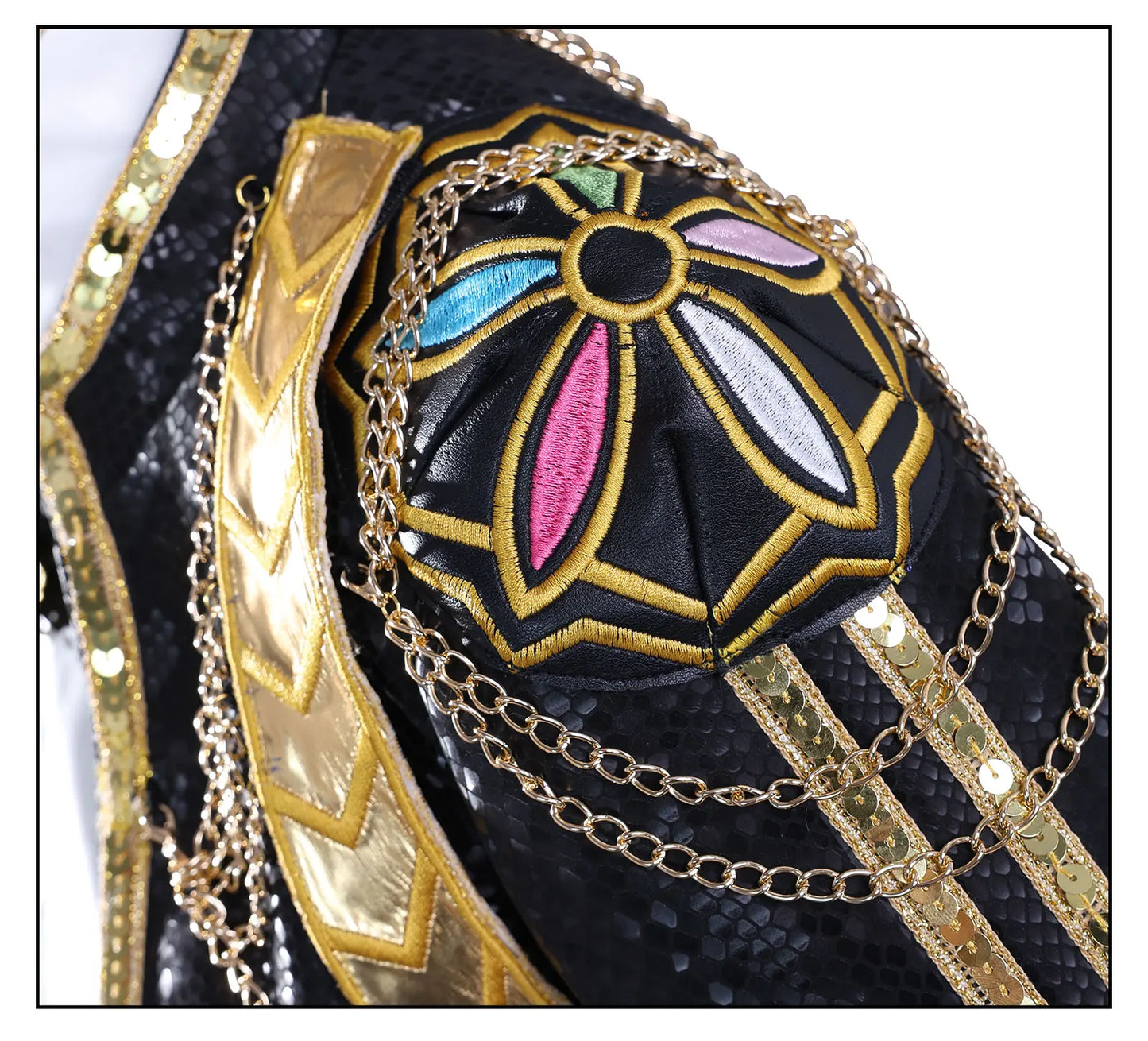 KPop Demon Hunters Rumi Cosplay Costume Black Gold Stage Costume Uniform Huntrix Golden Outfit Halloween Party for Women Girls