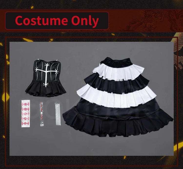 Peronaa Cosplay Costume【S-3XL】DokiDoki-SR Women Cute Dress Ghost Princess Cosplay Hat Umbrella Plus Size
