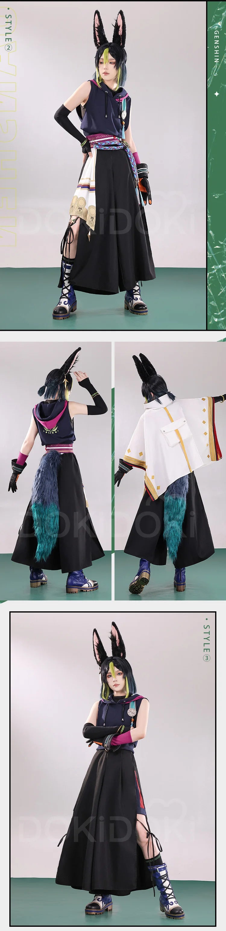 IN STOCK Tighnari Doujin Cosplay Costume Game Genshin Impact DokiDoki-SR Tighnari Cosplay Halloween Casual Wear Tighnari Sumeru