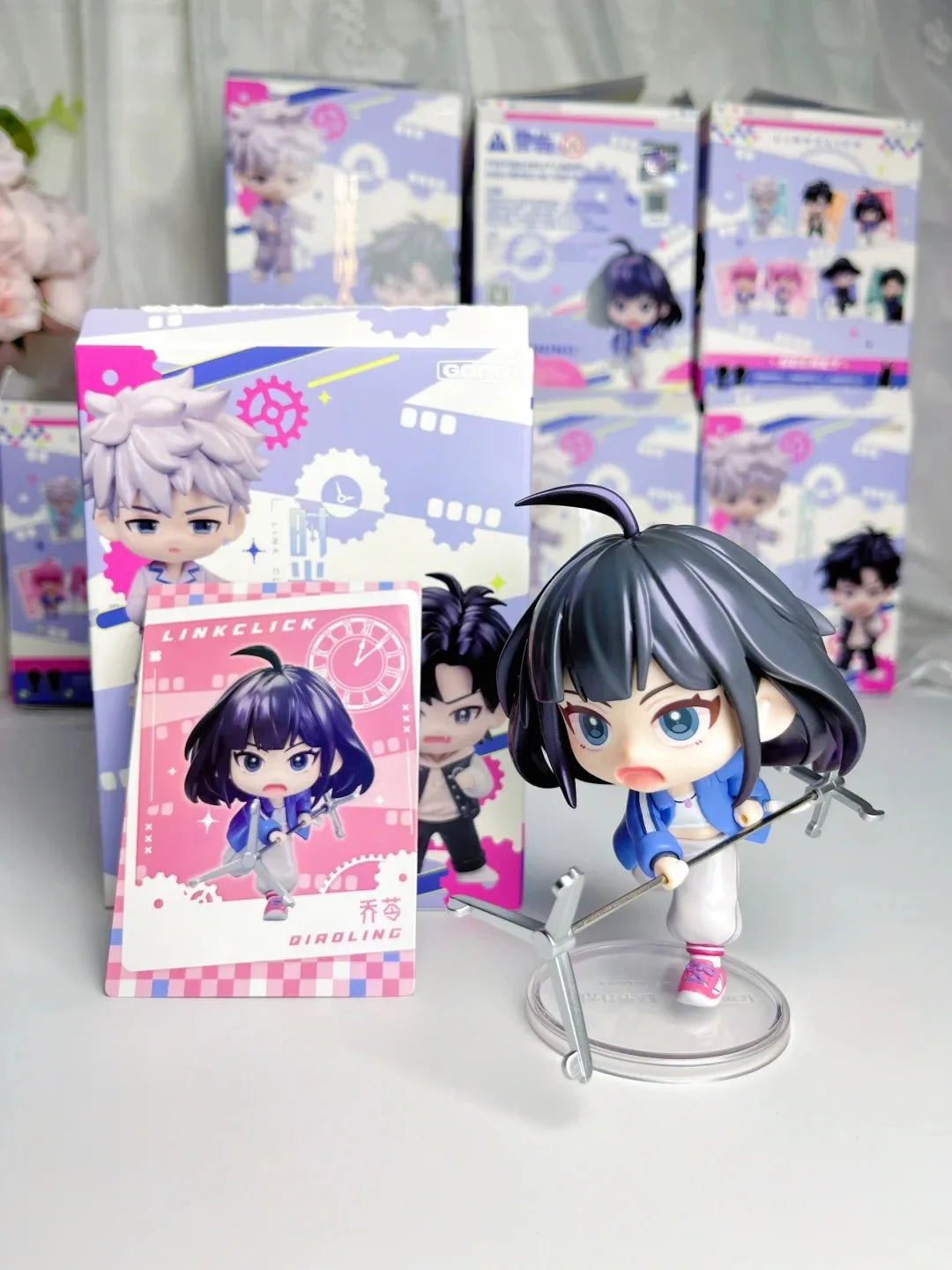 Link Click Season 2 Back In Time Series Cartoon Lu Guang Chen Xiaoshi Li Tianchen Li Tianxi Qiao Ling Figure Model Toy Kids Gift