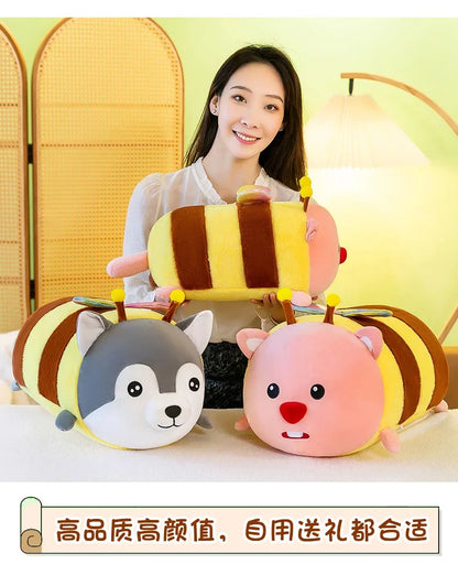 75CM Cute Soft Kawaii Honey Husky  Plush Toys Dog Stuffed Animals Long Pillow Doll for Kids Girlfriend Birthday Gift Home Decor