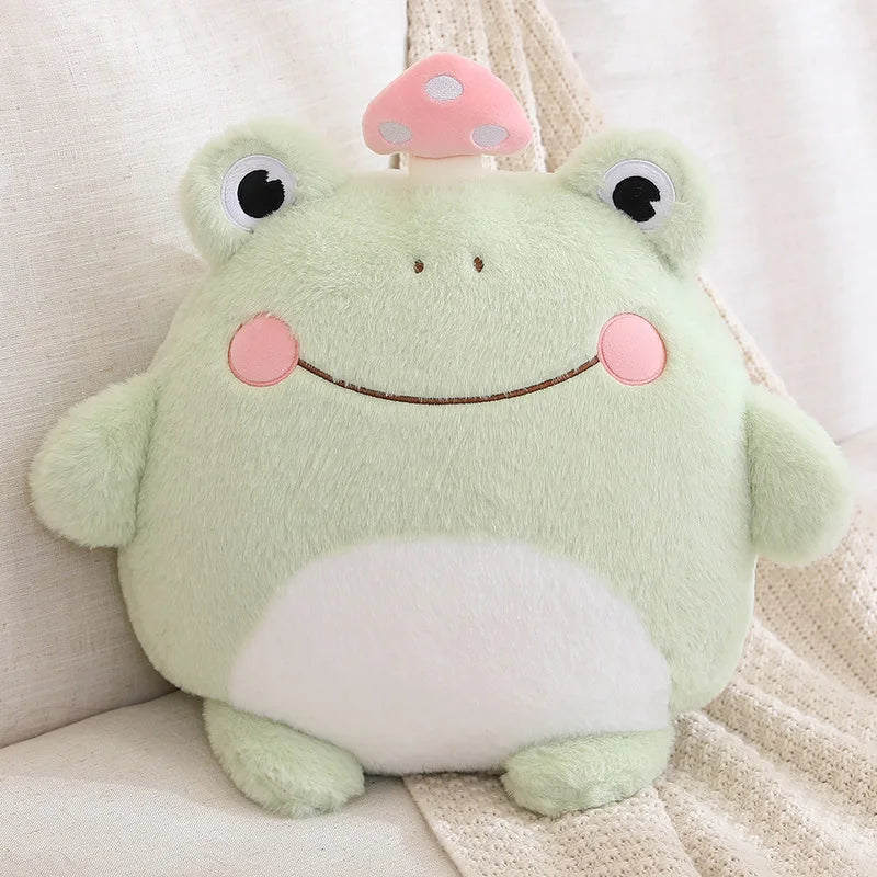 ZU Cute Stuffed Animal Frog Dino Koala Plush Pillows 2-in-1 Soft Coral Fleece Pillow Blanket Car Sofa Back Cushions Xmas Gift