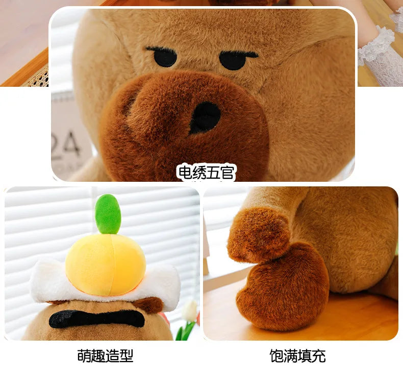 Capybara Plush Toy Stuffed Animal for Kids Birthday Christmas Gift Soft Cuddly Doll Comforter Wholesale Cute Capybara Pillow