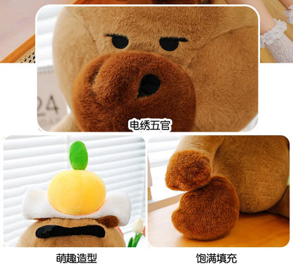 Capybara Plush Toy Stuffed Animal for Kids Birthday Christmas Gift Soft Cuddly Doll Comforter Wholesale Cute Capybara Pillow