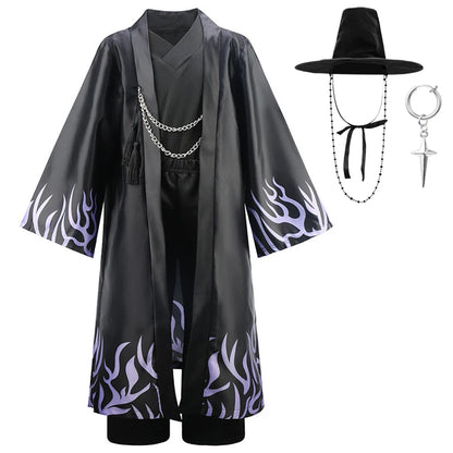 Children’s Halloween Boys’ City Hunter Cosplay Color-Blocked Suit Casual Clothing Set - Demon / 11-12T