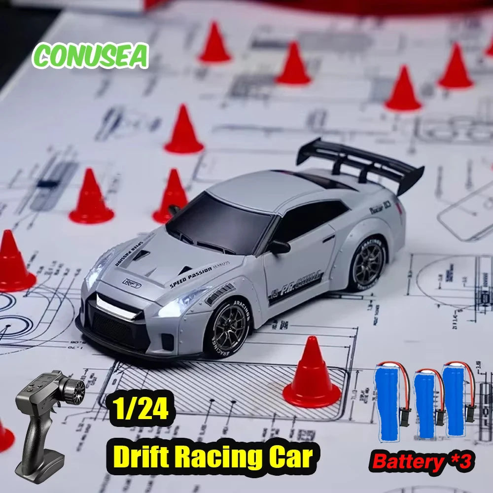 RC Drift Car 1/24 4WD High Speed Remote Control Electric Racing Vehicle for Kids Boys Christmas Gifts