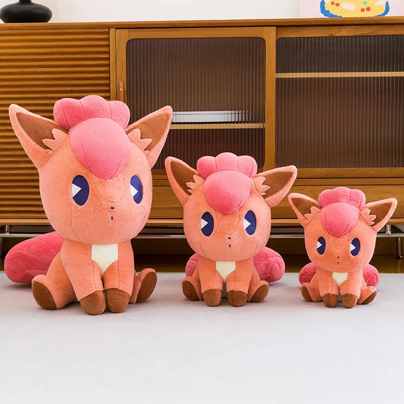 35/65cm Vulpix Pokemon Plush Toys Anime Doll Cartoon Fox Large Pokémon Plushie Kawaii Stuffed Gift for Kids Xmas Birthday