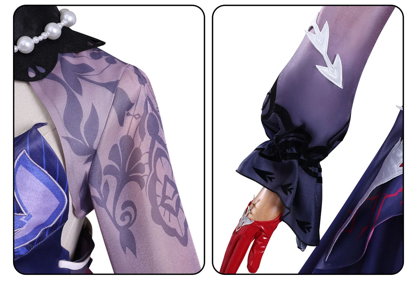 Honkai Star Rail Hysilens Cosplay Costume Wig Dress Headwear Earrings Rings Halloween Party for Women Girls Carnival Role Play