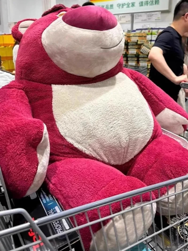 120cm Large Big Size Disney Lotso Cartoon Anime Plush Stuffed Doll Room Kawai Plushies Pillow Ornaments Children's Holiday Gifts