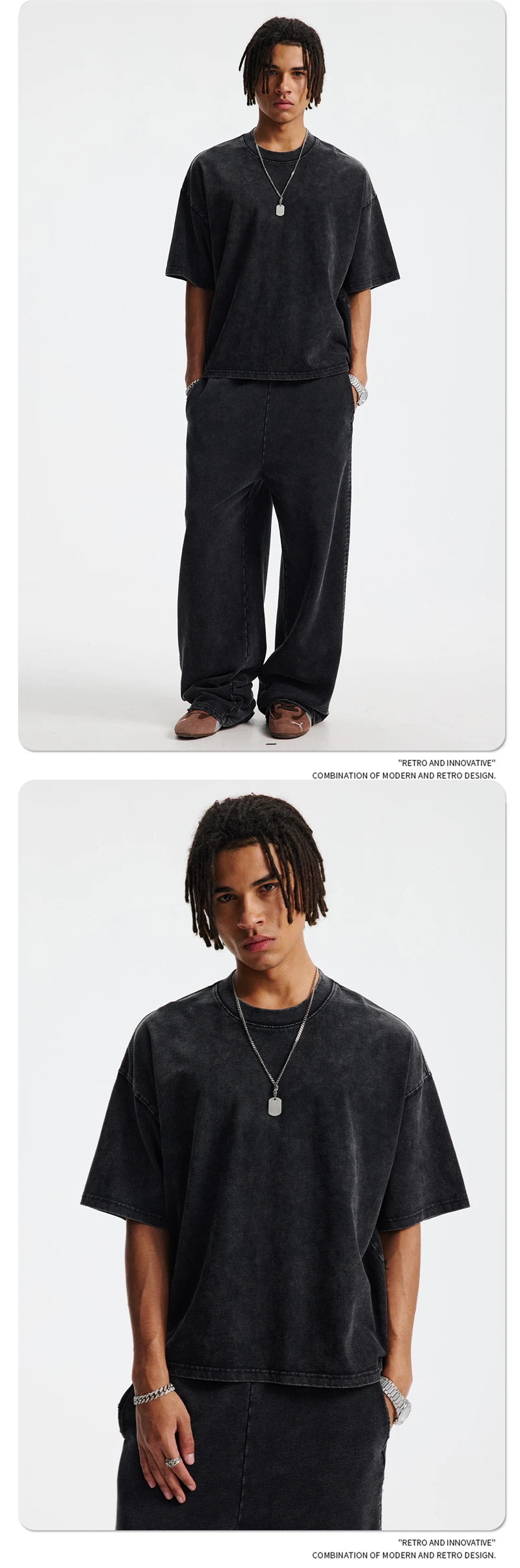 ZODF New Hip Hop Washed Cotton Boxy T-Shirts For Men Unisex Retro Loose Fit Basic Short Version T Shirt Brand Tops HY1076