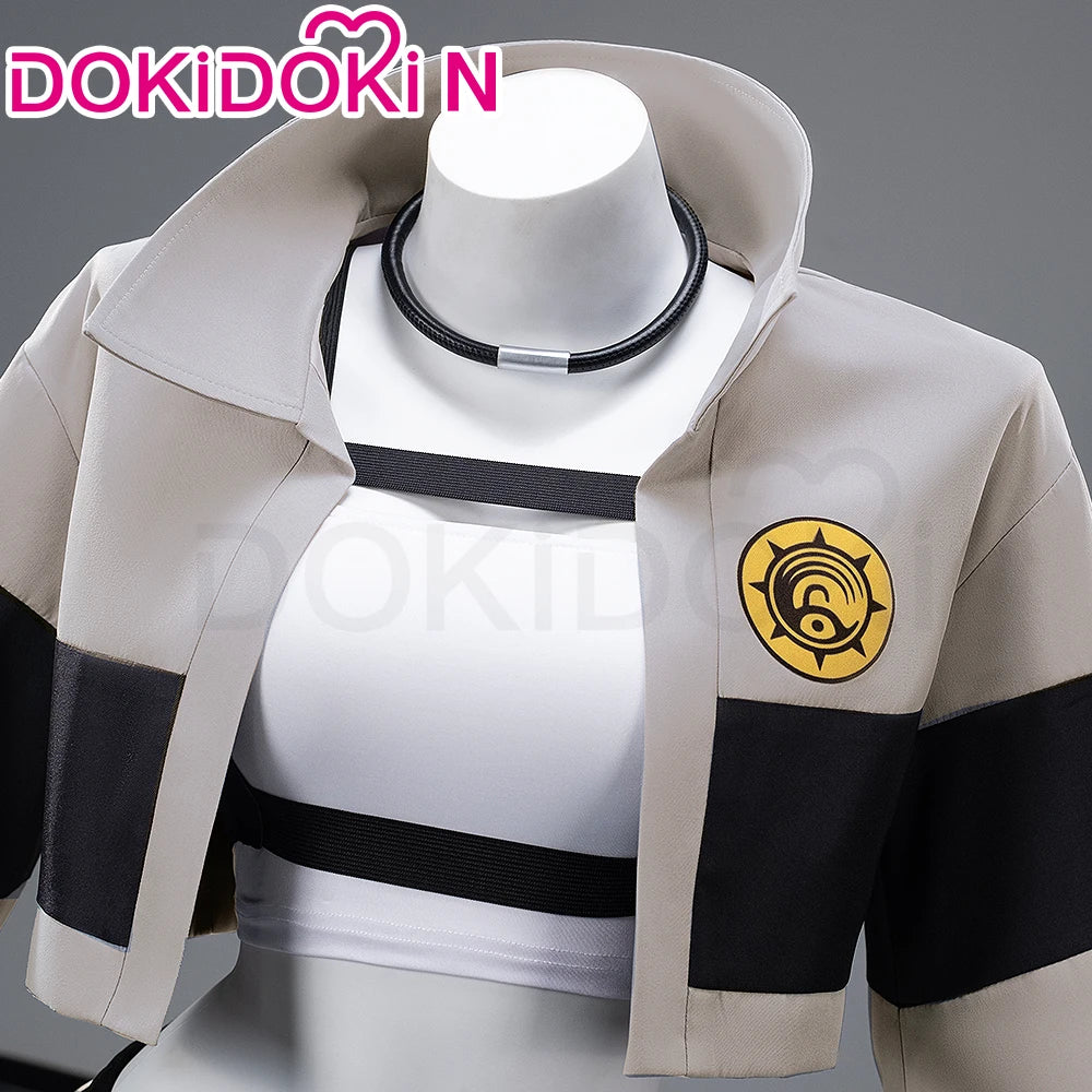 IN STOCK Reaper Riyo Cosplay Costume Anime Gachiakuta DokiDoki-N Halloween Grey Costume Women Li Glaze  Riyou Cosplay Wig Choker