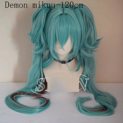 Anime Mikuu Snow And Demon Cosplay Wig 90cm 120cm Heat Resistant Fiber