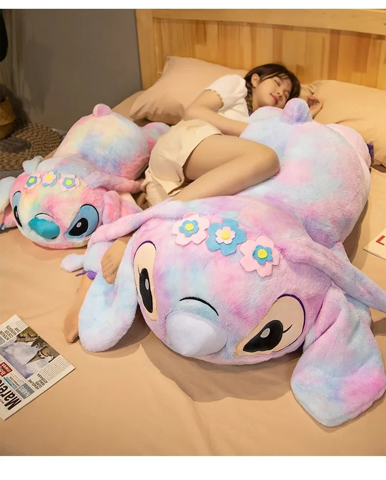 80cm Big Size Disney Lilo & Stitch Cute Anime Plush Stuffed Doll Room Kawai Plushies Pillow Ornaments Children's Holiday Gifts
