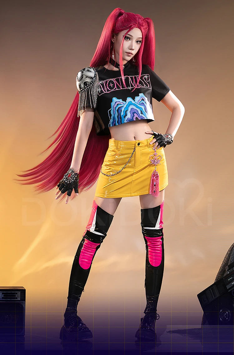 【Last Batch】Rumii Miraa Zoeyy Cosplay Costume Demon【XS-3XL】DokiDoki-SR Yellow Costume Zoeyy Rumii Cosplay Plus Size