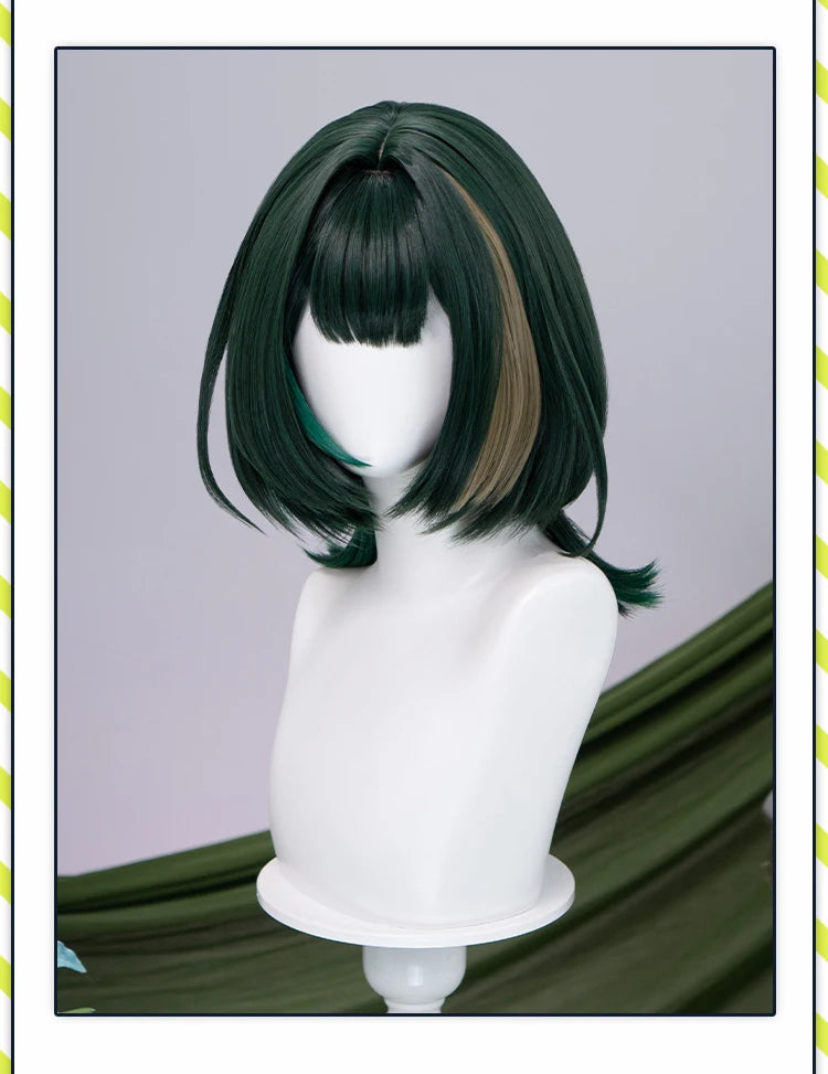 IN STOCK Ineffa Nefer Jahoda Flins Wig Game Genshin Impact DokiDoki Men Gradient Deying Hair Flins Cosplay Free Cap Halloween