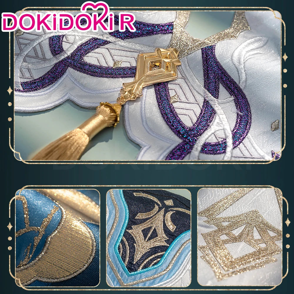 Flowing Clouds Embrace Breeze Heroine Cosplay Costume Game Love and Deepspace DokiDoki-R Women White Dress Lishen Zayne Cosplay