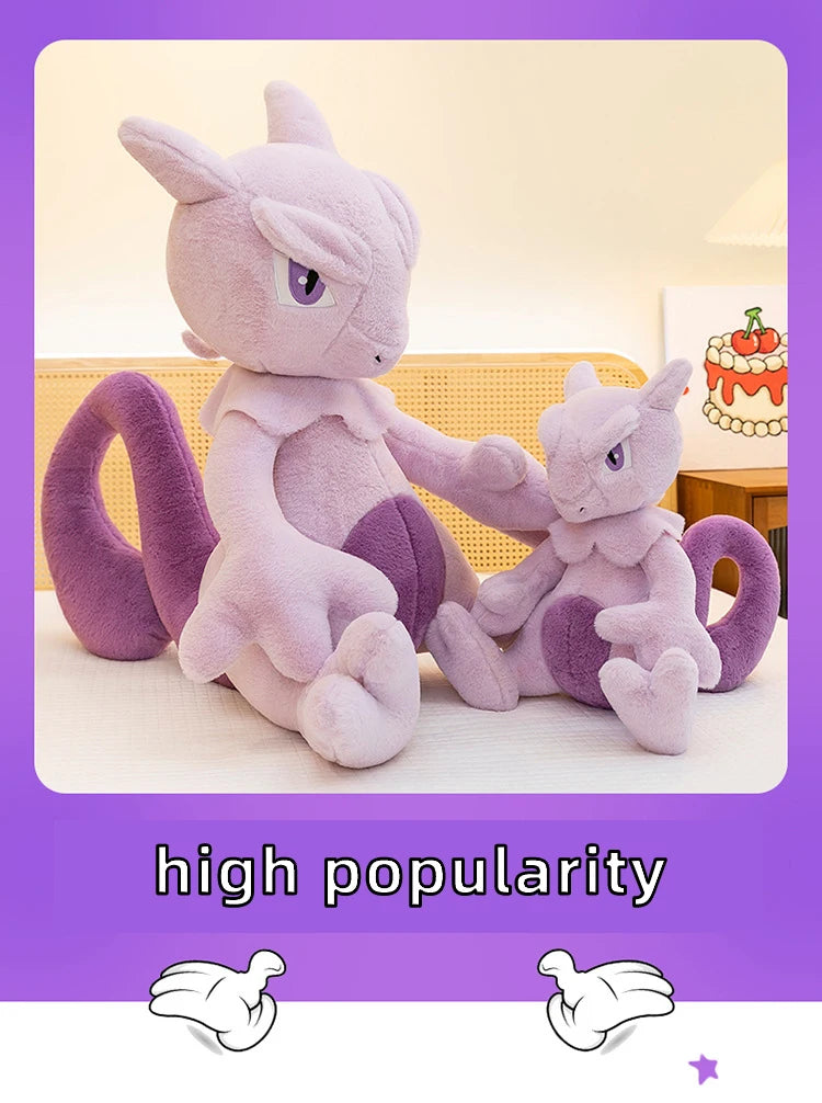 35/85cm Mewtwo Pokemon Plush Toys Large Anime Doll Pillow Cartoon Mew Pokémon Plushie Kawaii Stuffed Gift for Kids Birthday