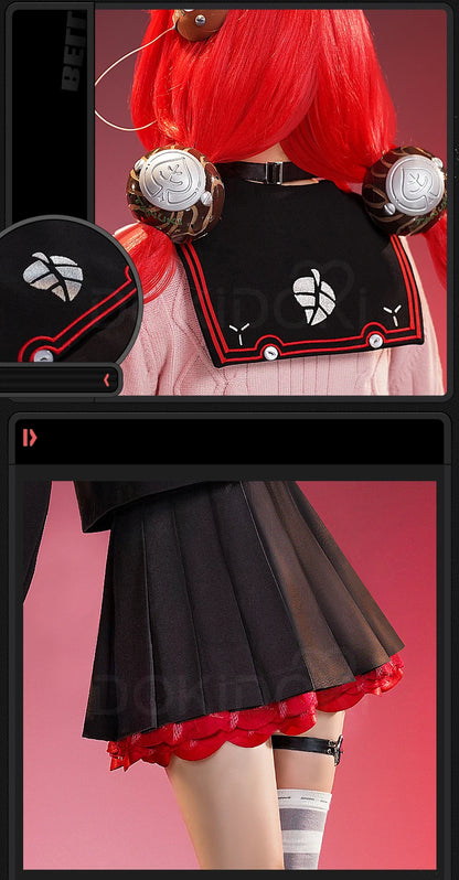 Ukinami Yuzuha Cosplay Costume Game Zenless Zone Zero DokiDoki-SR ZZZ Women Cute Pink Sweater Yuzuha Halloween Cosplay