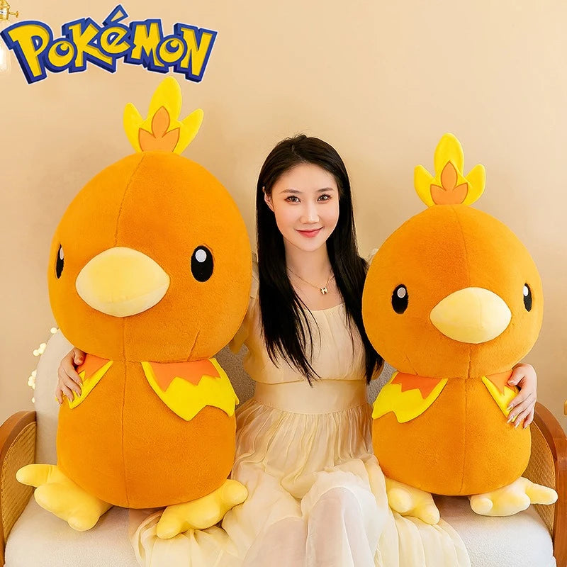 45/60/80CM Big Size Pokemon Torchic Plushies Cartoon Anime Plush Pillow Soft Doll Kawaii Stuffed Plushie Ornament Children Gift