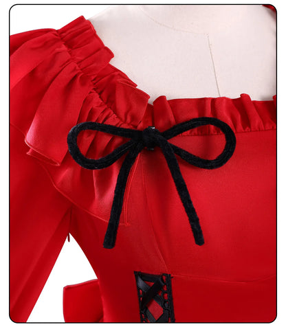 Scarlet El Vandimion Cosplay Costume Wig Dress Anime May I Ask for One Final Thing Ice Rose Earrings Halloween Party Women Girls