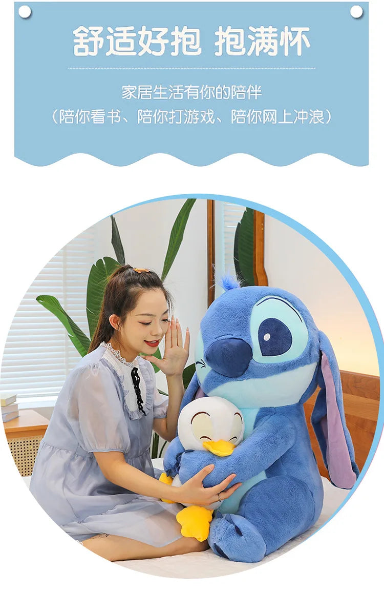 67cm Big Size Disney Lilo & Stitch Anime Plush Stuffed Doll Room Kawaii Plushies Pillow Decorations Children's Holiday Gifts