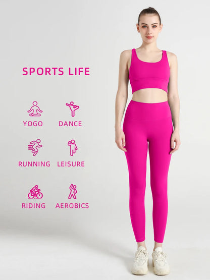 2024 Women’s 2 Piece Yoga Tracksuit Quick Dry Breathable Fitness Set Sports Bra and Leggings