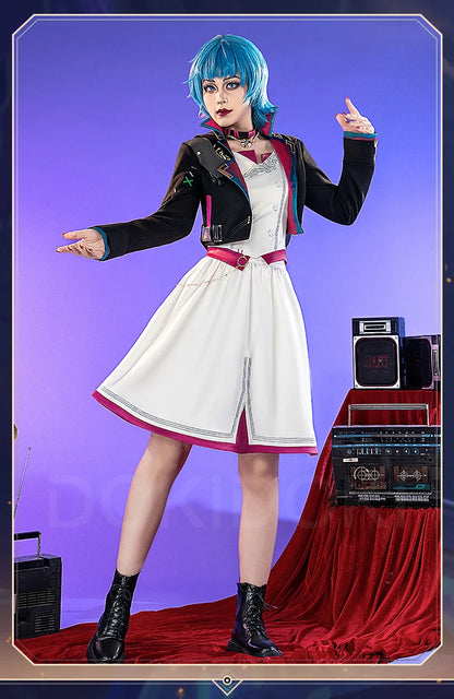 IN STOCK Jinxx Powderr Cosplay Costume Anime Cosplay【S-3XL】DokiDoki-SR Women Jinxx Powderr Dress Cosplay Plus Size