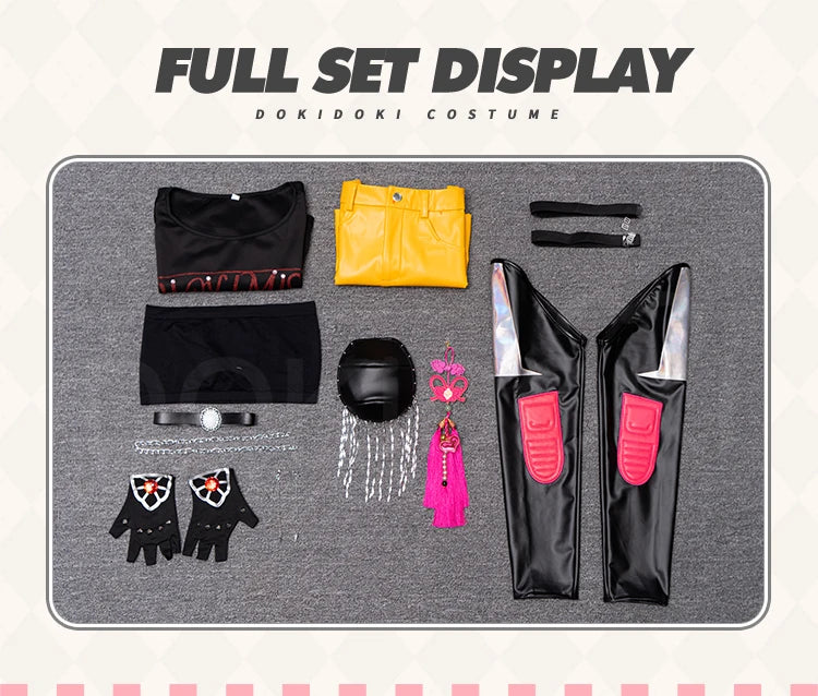 【Last Batch】IN STOCK Miraa Cosplay Costume Cosplay【S-3XL】DokiDoki-N Women Halloween Costume Black Yellow Suits Plus Si