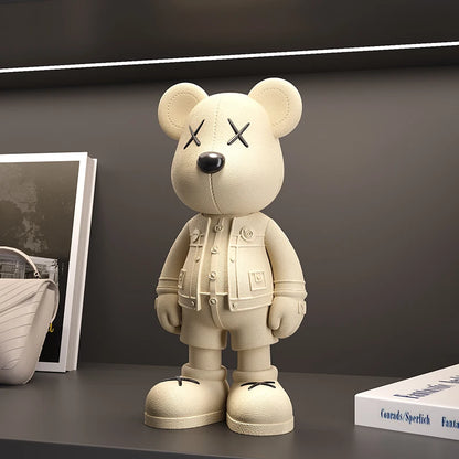 Cartoon Bear Figurine Resin Model Toy Collector Garage Kit Action Bear Figure Doll Collection Toys